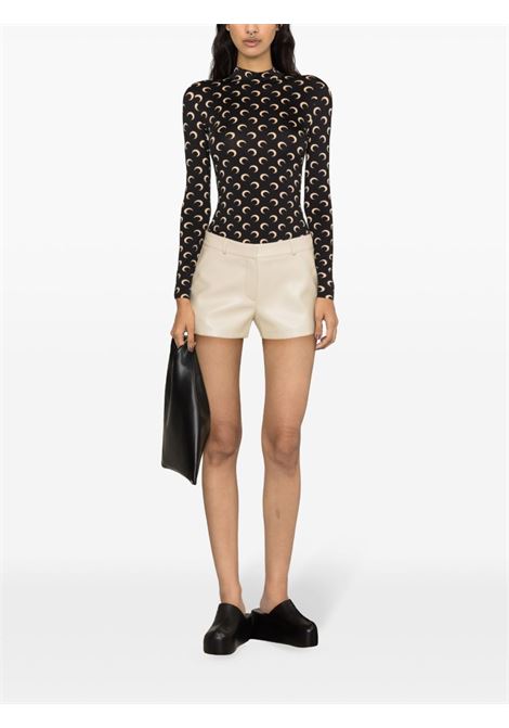 moon jersey highneck top woman black MARINE SERRE | WTS005ACJER0001IT99